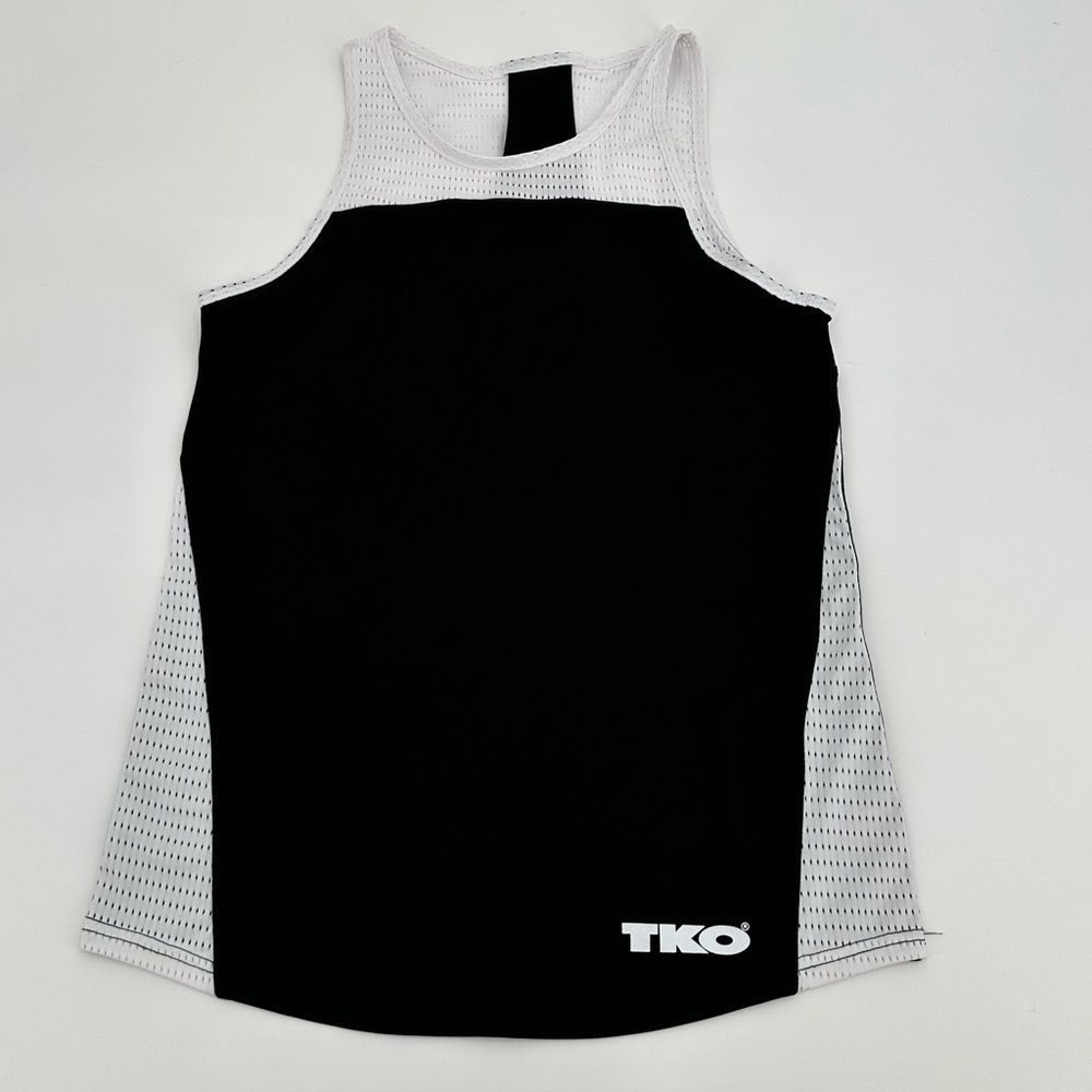 Tko Technical KnockOut Women’s Black w/White Mesh Athletic Tank Size M